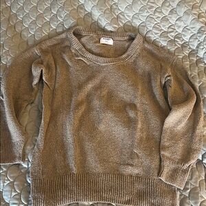 old navy womens size Tall Medium Tan knit sweater long sleeve light brown